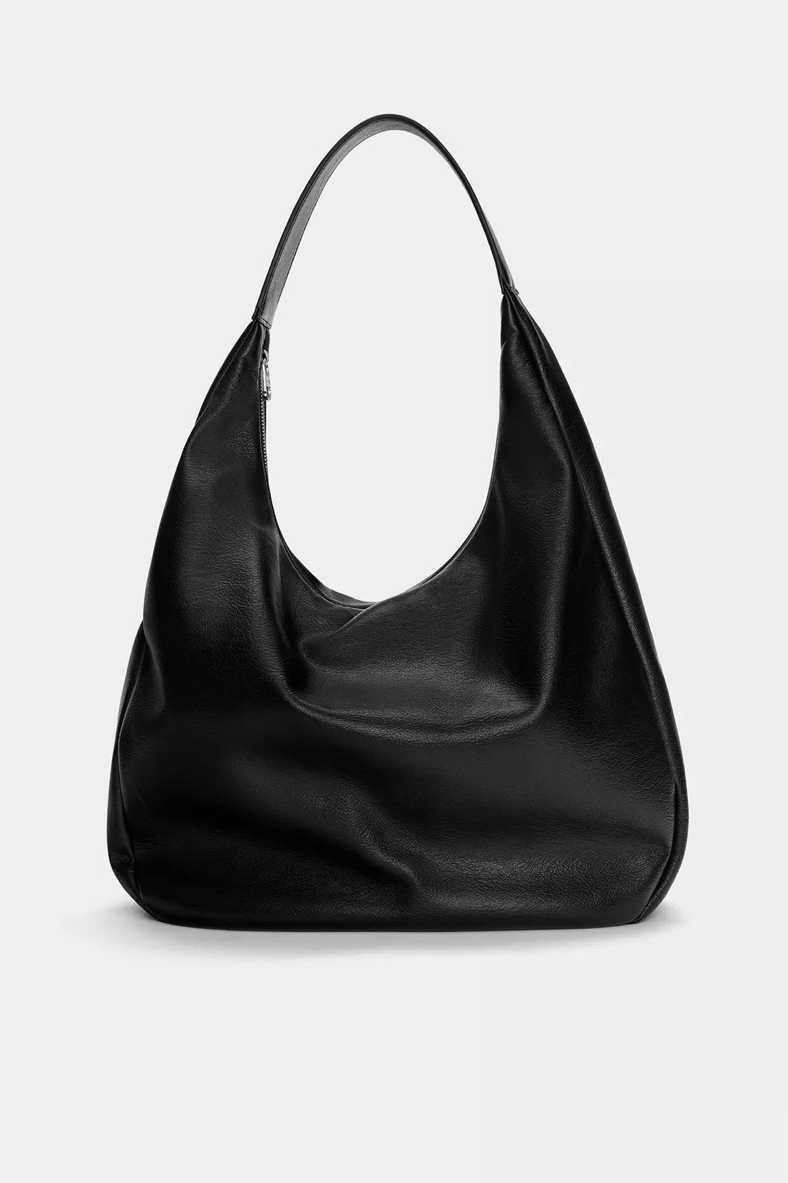 Faux leather shopper bag