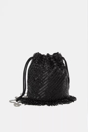 Beaded bucket bag