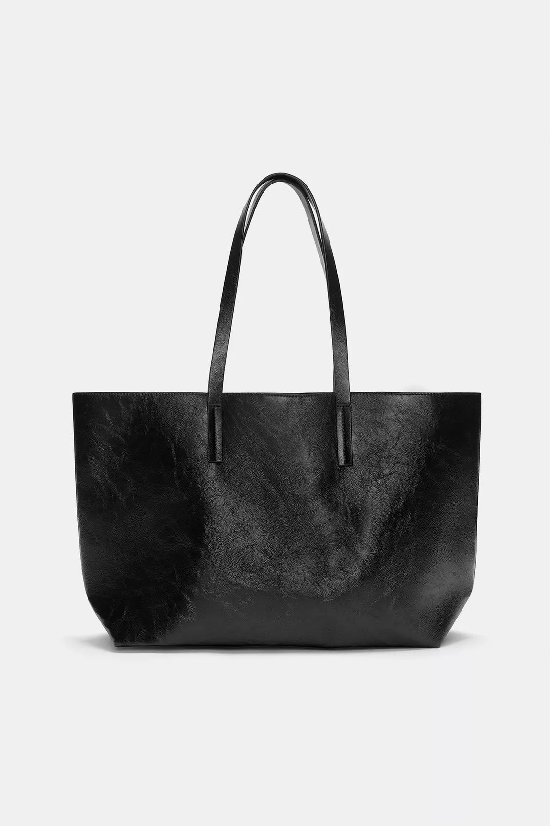Leather shopper bag